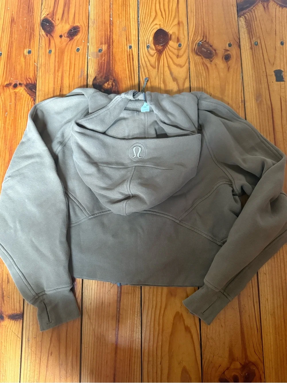 lululemon scuba viral Olive Green Hooded Zip Sweatshirt